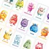 32Pcs German Emotion Monster Realistic Picture Cards Kids Feelings Flash Cards For Toddler Learning Family Game For Girls Boys