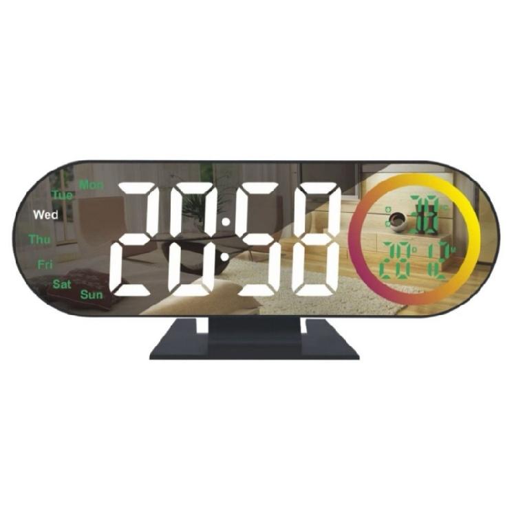 Projection Alarm Clock,Digital Clock with 180° Rotatables Projectors Duals Loud Alarm Clock with Night Lights Bedroom