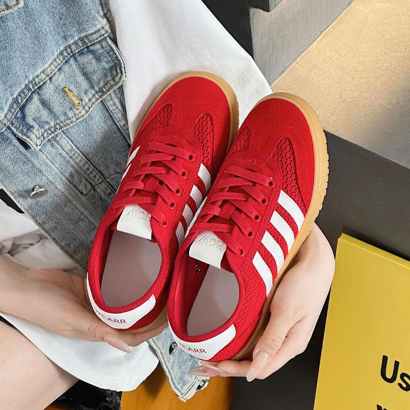 Retro leather German training shoes women's spring and summer new versatile sports and leisure shoes Clover Forrest Gump shoes