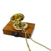 5.08 cm Plain Push Button Brass Compass with Wooden Box Wedding, Anniversary, Birthday, Christmas Gift