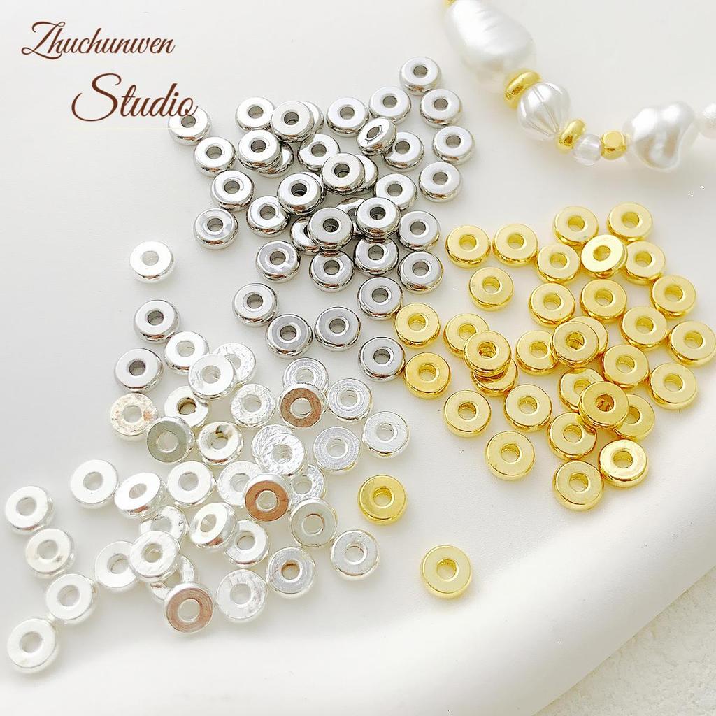 Koraliki Dystansowe ze Złota 18K/14K i Miedziowane do Tworzenia Biżuterii DIY i Bransoletek