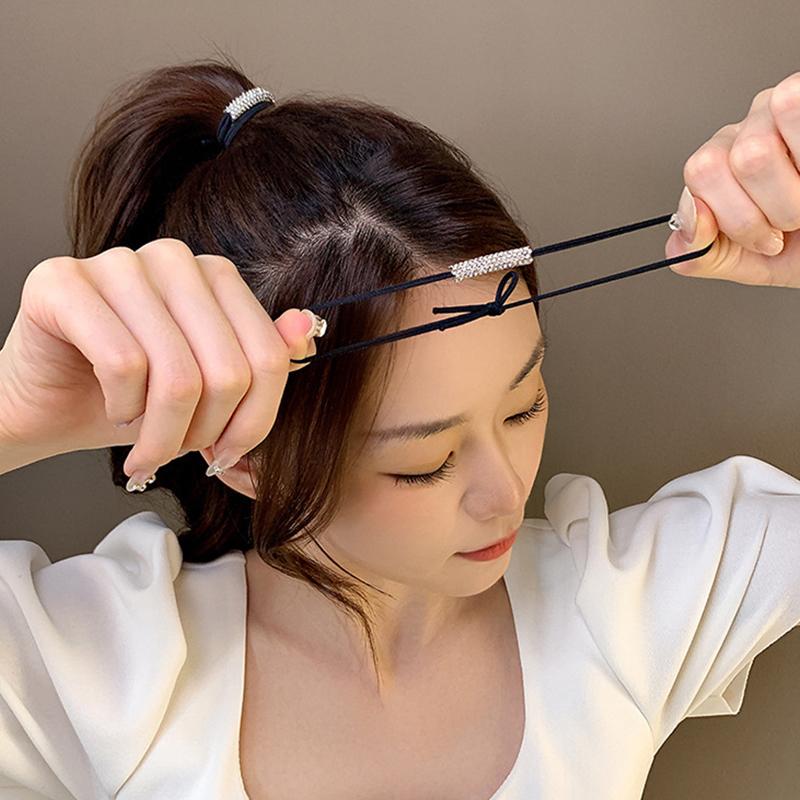 10Pcs Rhinestone Hair Tie High Elasticity Hair Rope Women's Hair Accessories Suitable for Ladies Girls Ponytail Hair Bands