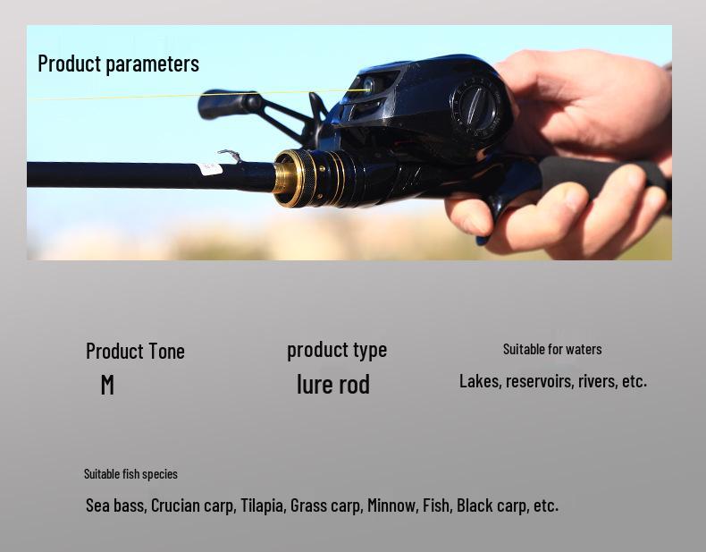 Ultra-Light Ultra-Hard Portable Sea Fishing Rod for Long-Casting Black Fish Lure