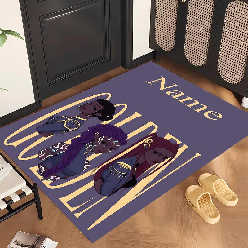 HUNTRIX (68) Personalized Name Office Carpet Stylish Decor for Living Room Bedroom Kitchen