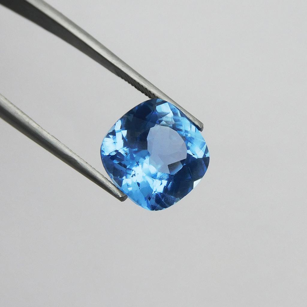 Natural Blue Sapphire Loose Gemstone 5.25 Ct Square Cushion Cut September Birthday Birthstone