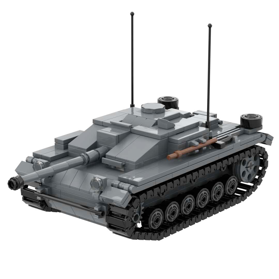 Bai Fen Bai Dolls And Toys Unisex Ww2 Tank Stug Iii Ausf F German Assault Gun Military Building Block Toy Stug3 Bricks Set