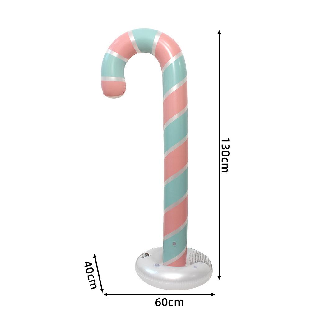 Inflatable Christmas Candy Cane Balloons Decor, Outdoor Indoor PVC Holiday Decorations For House Yard Lawn Xmas Party Supplies