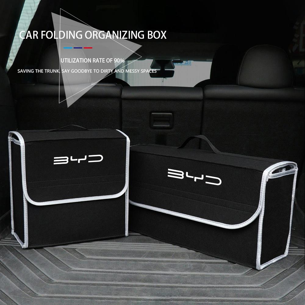 Car Trunk Organizer Box Large Capacity Folding Storage Bag For BYD Tang U8 F3 E6 Atto3 Yuan Plus Song Max F0 G3 I3 Ea1 Dmi 2din