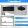 No.58822AD010 Center Console Gear Shifter Bezel Shift Panel Cover Cup Holder for Toyota Tacoma 2005-2015 Silver Tone Interior Trim