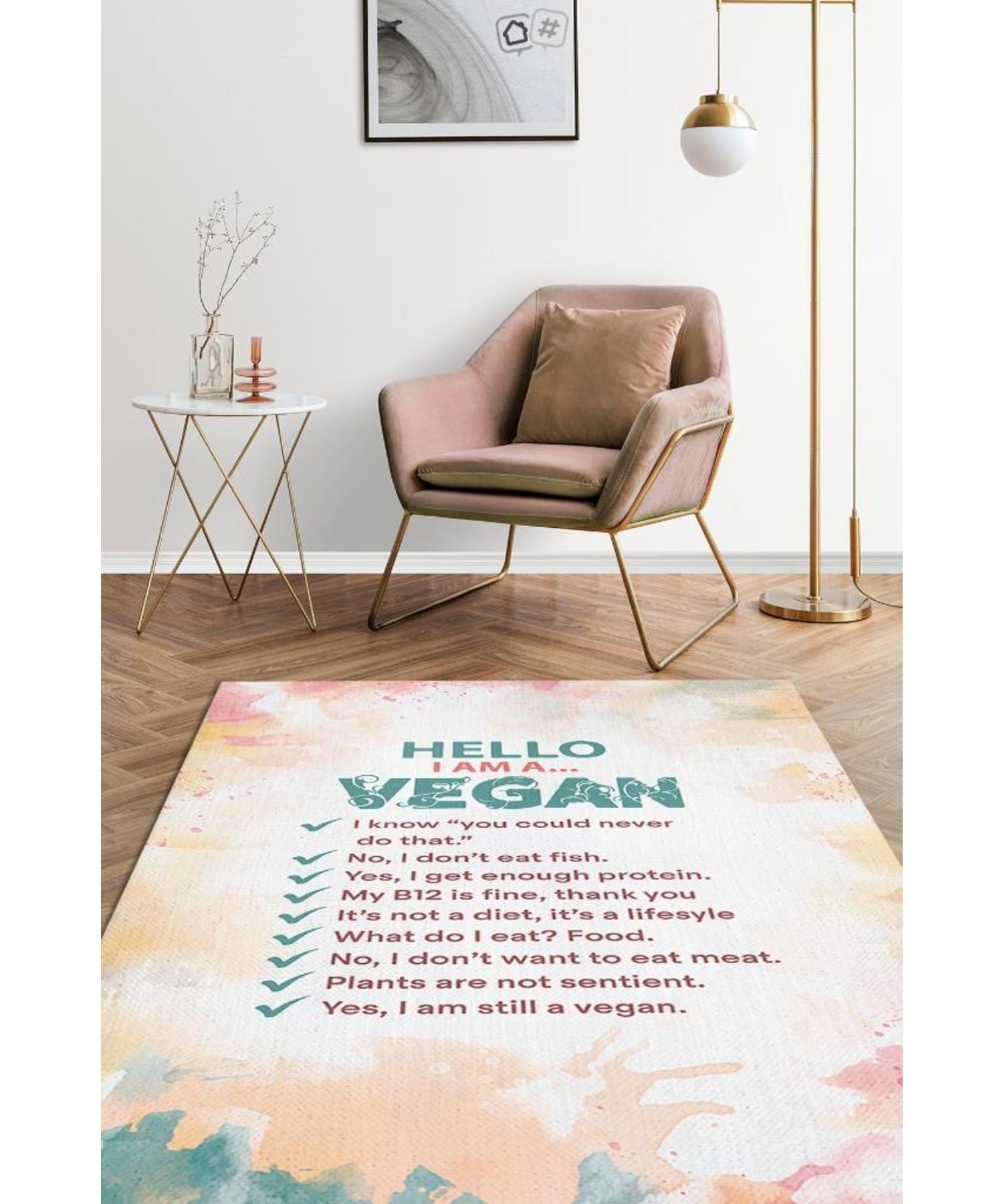

Vegan s Answers Woven Based Washable Non-Slip Vegan Carpet