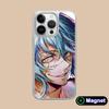 JJK Mahito Phone Case for iPhone 17 16 15 14 13 12 11 Air Pro Max Plus Electroplated Silver Magsafe Cover