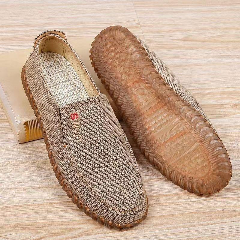 Pantofi din plasă pentru bărbați, de vară, cu decupaje, respirabili, casual, mărime mare, Oxfords, pantofi de lucru cu talpă, balerini moi și confortabili, pantofi sport pentru bărbați