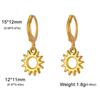 Xiaomi Skyrim Gold Color Stainless Steel Women's Earrings Heart Starfish Sun Pendant Hoop Earrings Fashion Jewelry Gift Wholesale