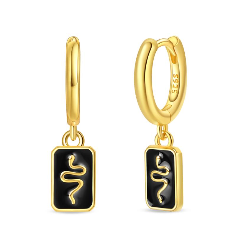 Women's 925 Silver Classic Gold Pearl Inlaid Earrings Elegant Suitable For Engagement Wedding Party Exquisite Jewelry