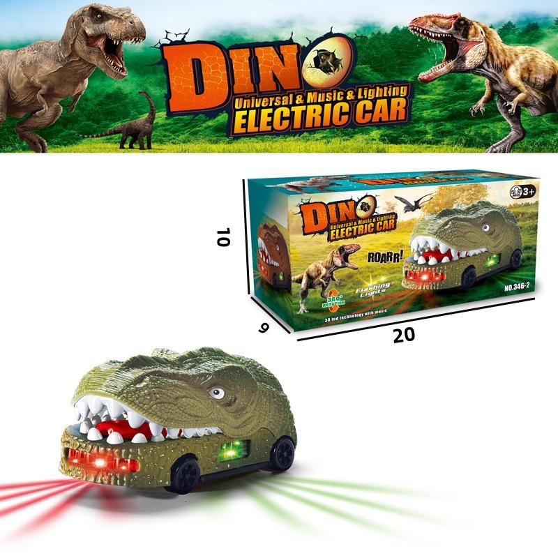 

Dinosaur Electric Vehicle Toy, Automatic Driving, Light & Sound, Toddler Gift, Kids Birthday Toy, Fun Gift. Indoor Playtime. зелёный