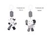 Happy Monkey Baby Crib Rattle: Black & White Cartoon Animal Wind Chime for Early Education