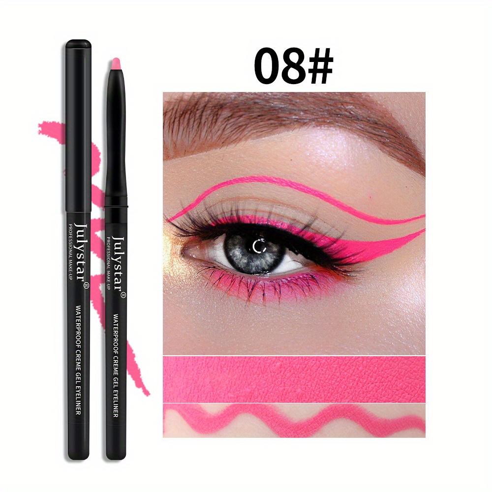 Color Eyeliner Glue Pen Very Fine Eyeliner Pen Waterproof and Oil-proof Non-smudged Lasting Eyeliner