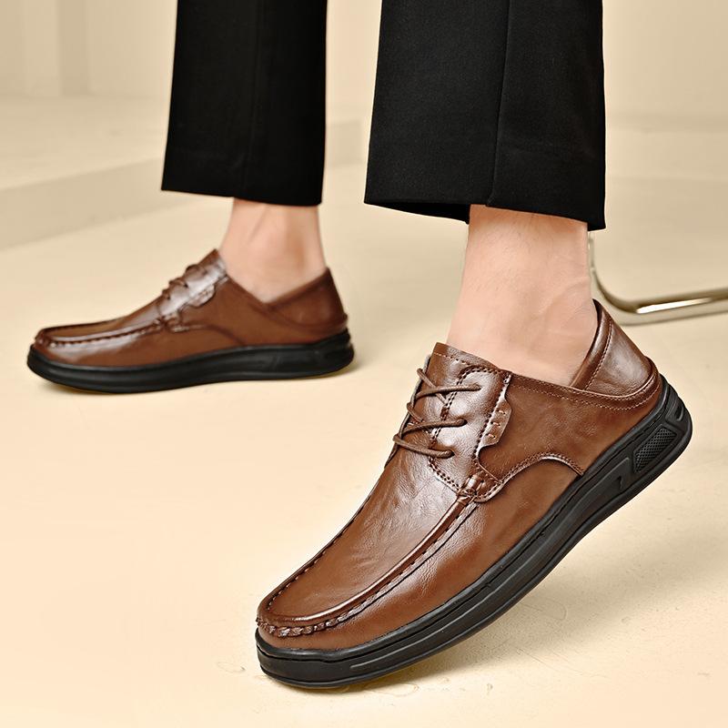 

Summer new fashion versatile personalized men s shoes platform heightening business casual shoes work office dress leather shoes 38