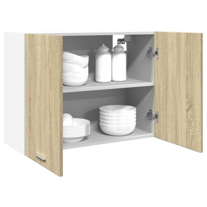 VidaXL Wall-mounted Cabinet "Lyon" Sonoma Oak 80 X 31 X 60 Cm Engineered Wood 849621