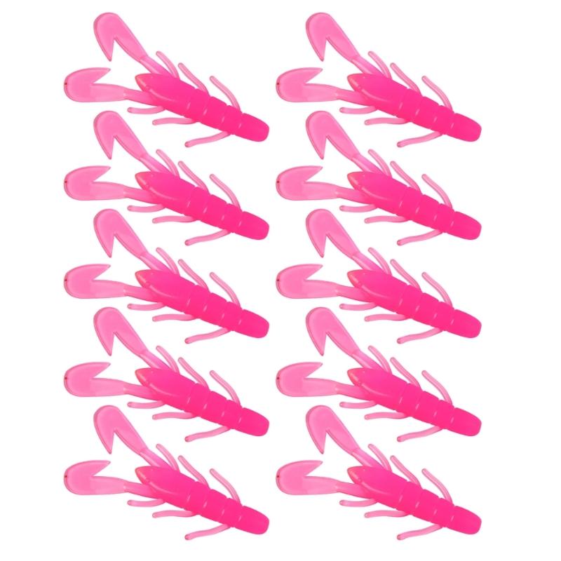 10pcs Artificial Swimbait 8cm Fishing Baits Lure 6g Shrimp Soft Baits Fishing Accessories Crawfish Lure for Trout