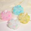 Women Hair Claw Flower Design Back Head Hair Clip Non-Slip Grip Bright Colors Shark Hair Claw Hair Accessory