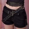 Punk Rivet PU Leather Waist Belt