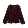 Womens Classic Versatile Layered Blouse Casual Elegant Long Sleeve Shirt Daily Wear