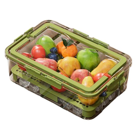 Food Storage Box Snack Box Container with Lid Large Capacity BPA Free Transparent Design Easy to Clean Divided Serving Tray