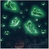 Kreative Horror Geister Leuchtende Aufkleber Halloween Dekorationen Für Zuhause Schlafzimmer Zimmer Fluoreszierende Abziehbilder Leuchten Im Dunkeln Aufkleber
