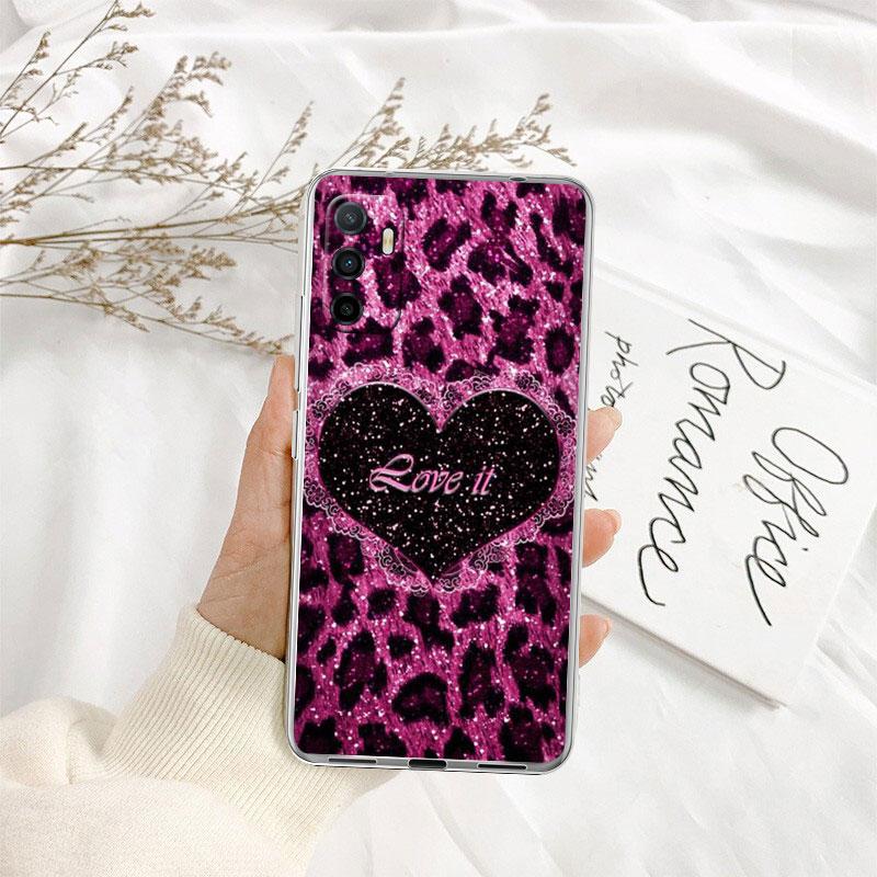 

IK43 Leopard Printing Pink Transparent Phone Case for Motorola Moto Edge 20 30 40 50 S30 Fusion Ultra Pro Neo Lite + G200 G23 Motorola Edge 30 Ultra