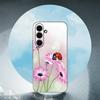 Leaf Ladybug Daisy For Samsung Galaxy S25 S24 S23 Ultra S22 S21 Plus S20 Black Soft Silicone Protective Case