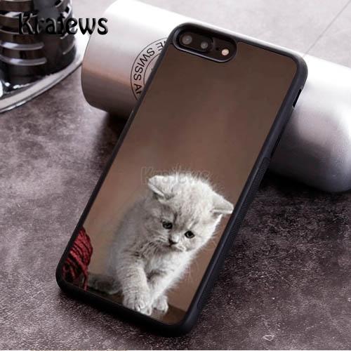 Krajews Cute Adorable Kittens Soft Phone Cases For iPhone 17 Air 16 15 14 11 12 13 Pro MAX Plus cover coque