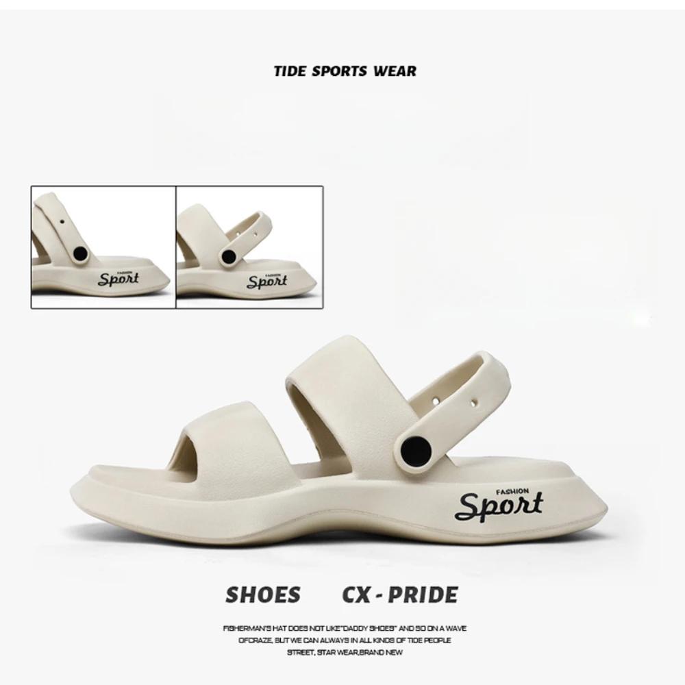 Design Outdoor Sandals Beach Casual Shoes Soft Slides Women Flip-flops Indoor Slippers High Quality 2025 Summer Men Slippers