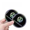 W149-2PCS VW Series Car Cup Holder Mat 7cm Leather Water Coaster for Volkswagen GTI R Line Polo Golf Passat Tiguan Arteon Caddy Jetta