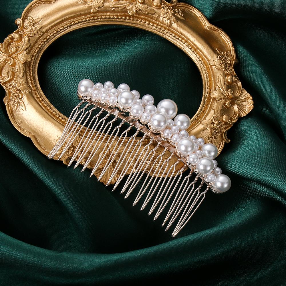 Party  Haircomb Jewelry Hair Ornaments Hairwear Pearl Hairpin Bride Barrette Bridal Headpiece