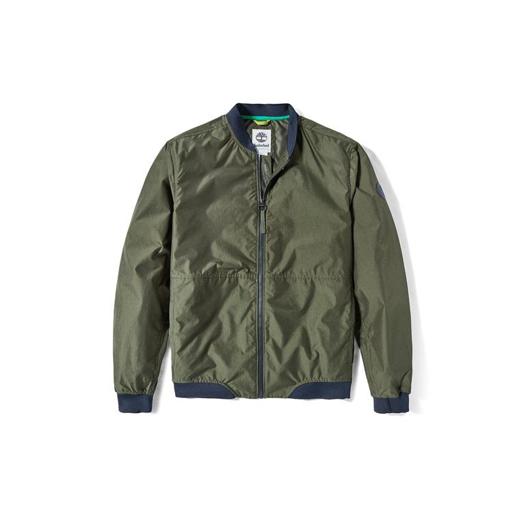 Timberland Jackets Men's Army Green Baseball Collar Moderate Pilot A29S9A58