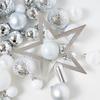 50Pcs Shatterproof Christmas Ornament Set With Plastic Tree Toppers Star For Indoor Outdoors Holiday Decorations