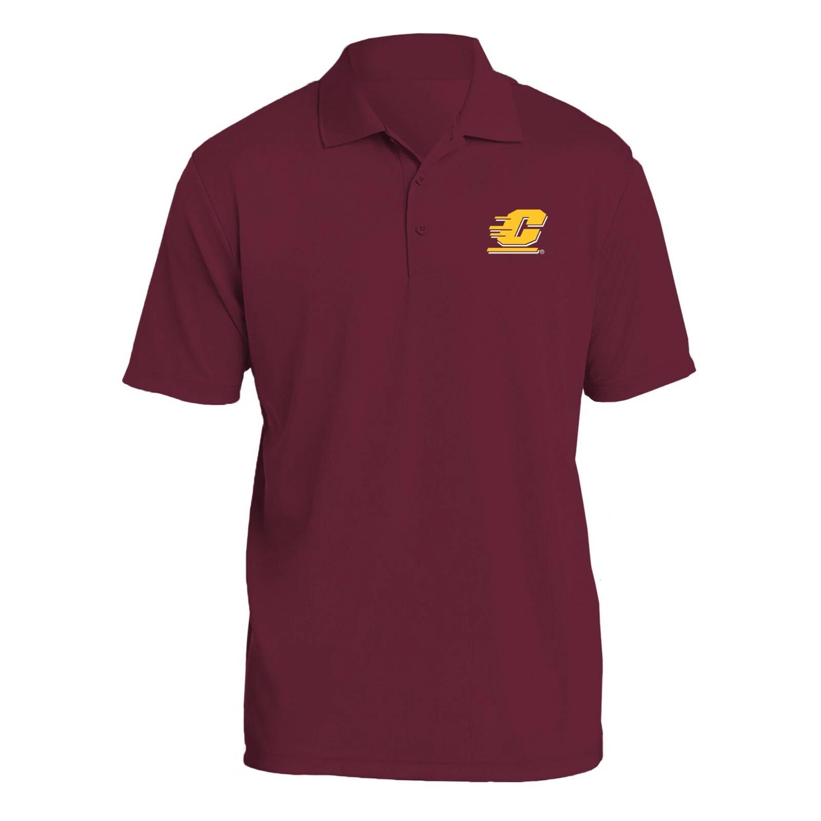 Central Michigan University Chippewas Primary Logo LC Polo - Maroon 4XL