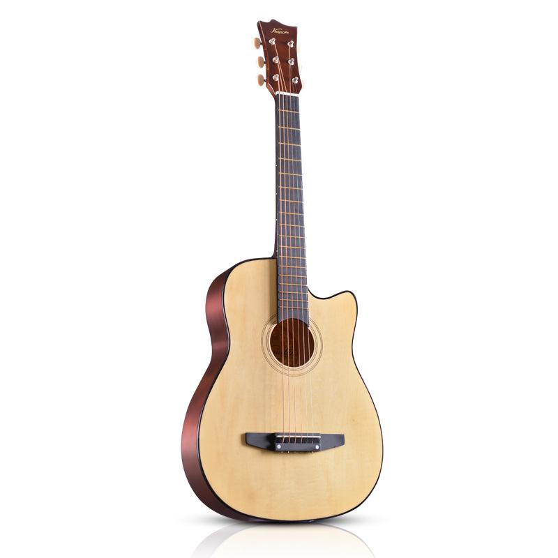 Red Cotton zs-1 38" Beginner Folk Guitar - Wooden Steel String for Boys & Girls