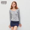 Teenie Weenie Women's Combed Cotton Bear Graphic Long Sleeve T-Shirt