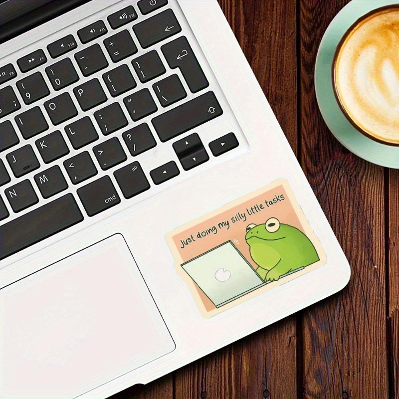 Just Doing My Silly Little Tasks Frog Sticker Durable for Laptop, Car, Luggage,Skateboard & More - Perfect for Teens, Adults, Creative Decor & Gifting