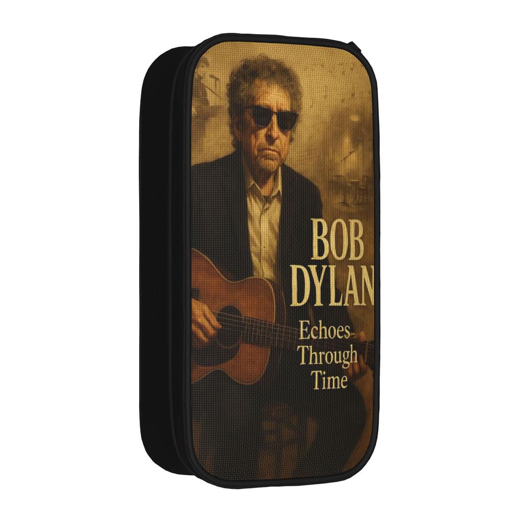 Bob Dylan Singer Pen Box Double Layer Large Capacity For School Pencil Bag Gift