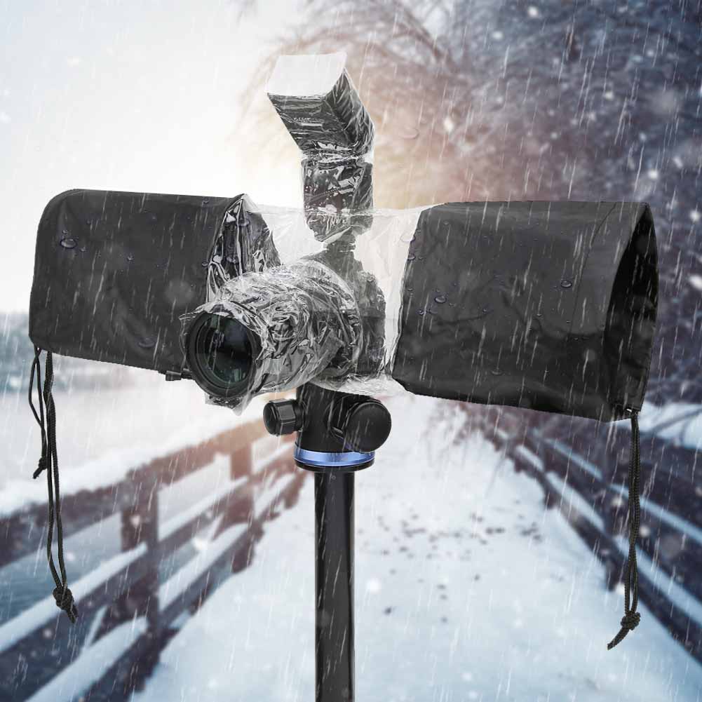 Black Universal DSLR Camera Waterproof Rain Cover Case Photography Accessories