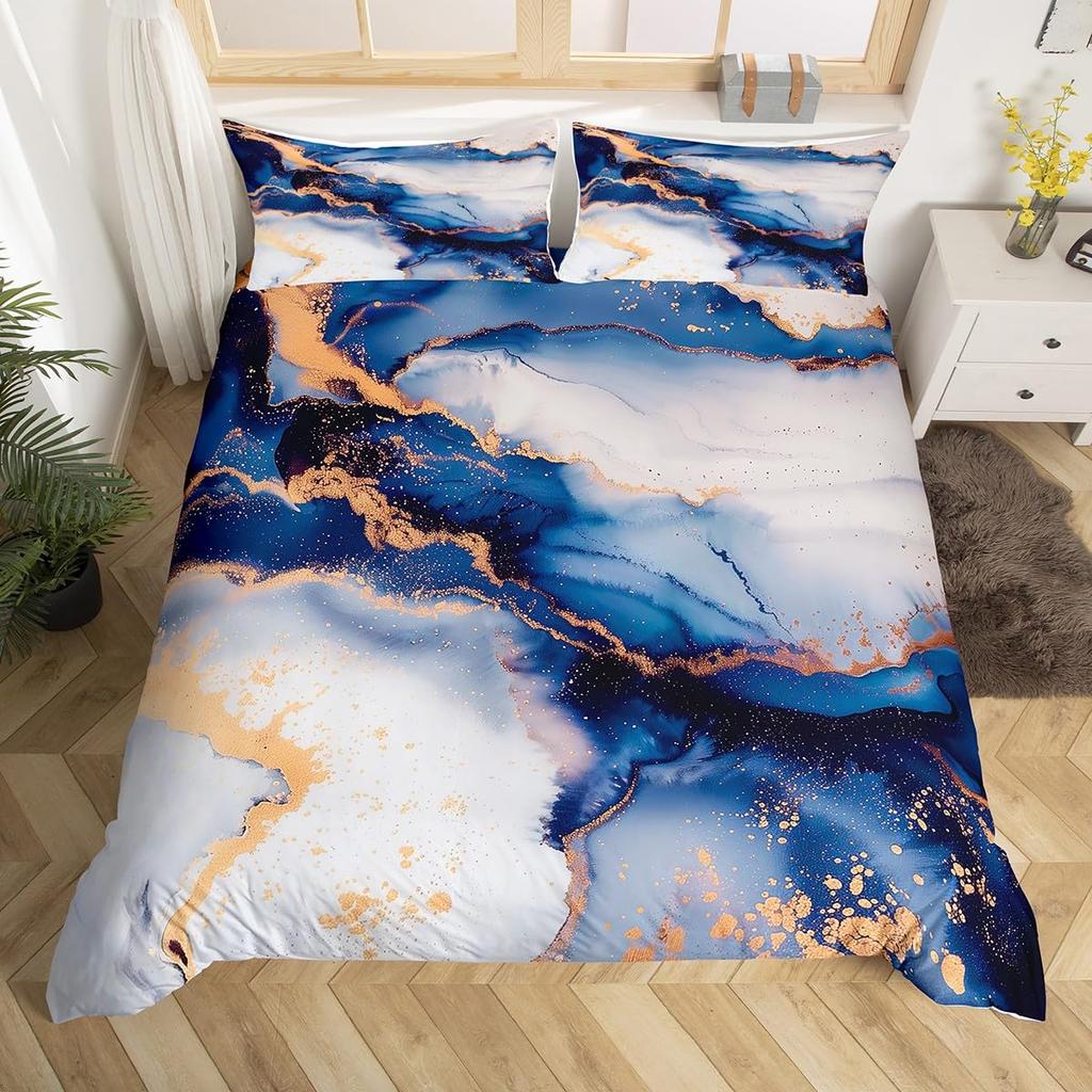 Purple Marble Duvet Cover Single Twin Full King Abstract Comforter Cover Marble Watercolor Bedding Set Ultra Soft Cozy 3 Pieces