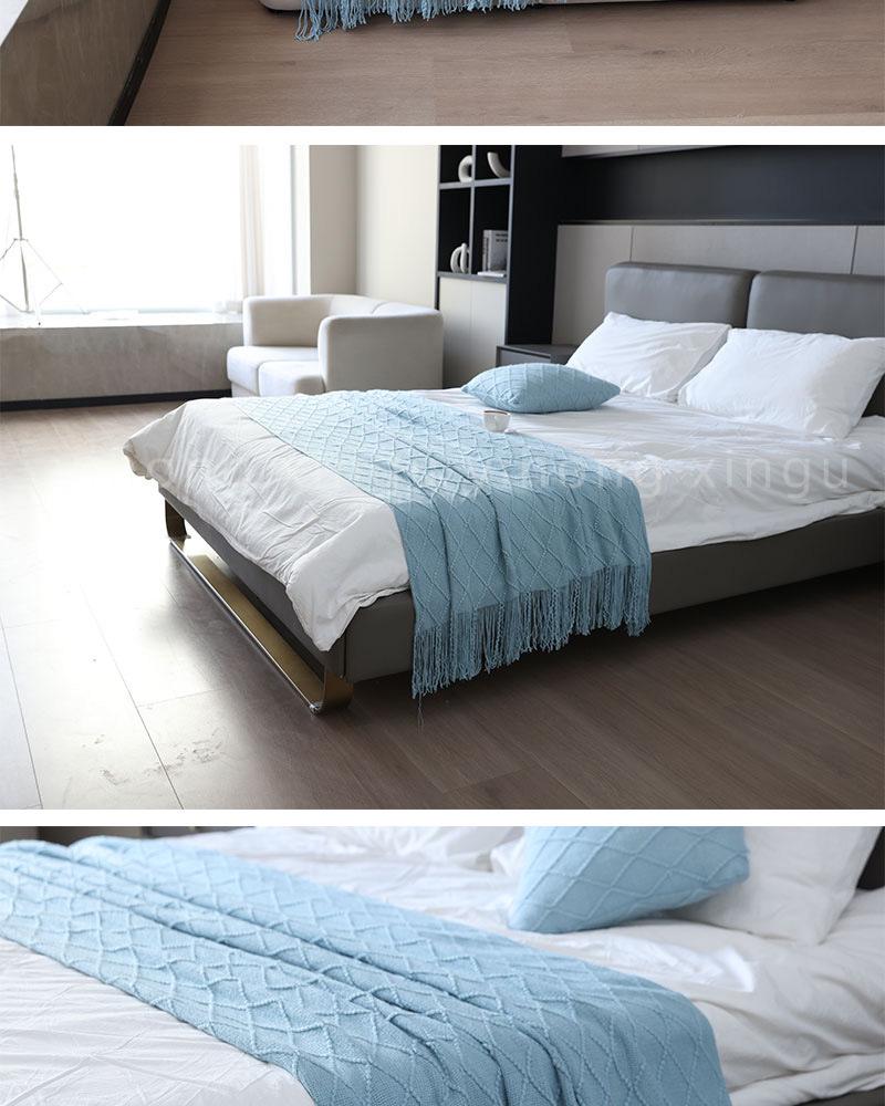 Decorative Bed Runner & Knit Throw Blanket for Home, Office, Sofa, or Nap
