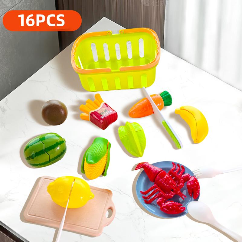 

Детский кухонный набор игрушек, посуда, кухонные игрушки, имитация фруктов, игрушки для резки, кухонные аксессуары для детей, девочек, рождественский подарок