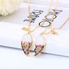 2Pieces/Set Heart Pendant Magnet Matching Necklace Colorful BFF Friend Girlfriend Relationship Gift Valentines Day