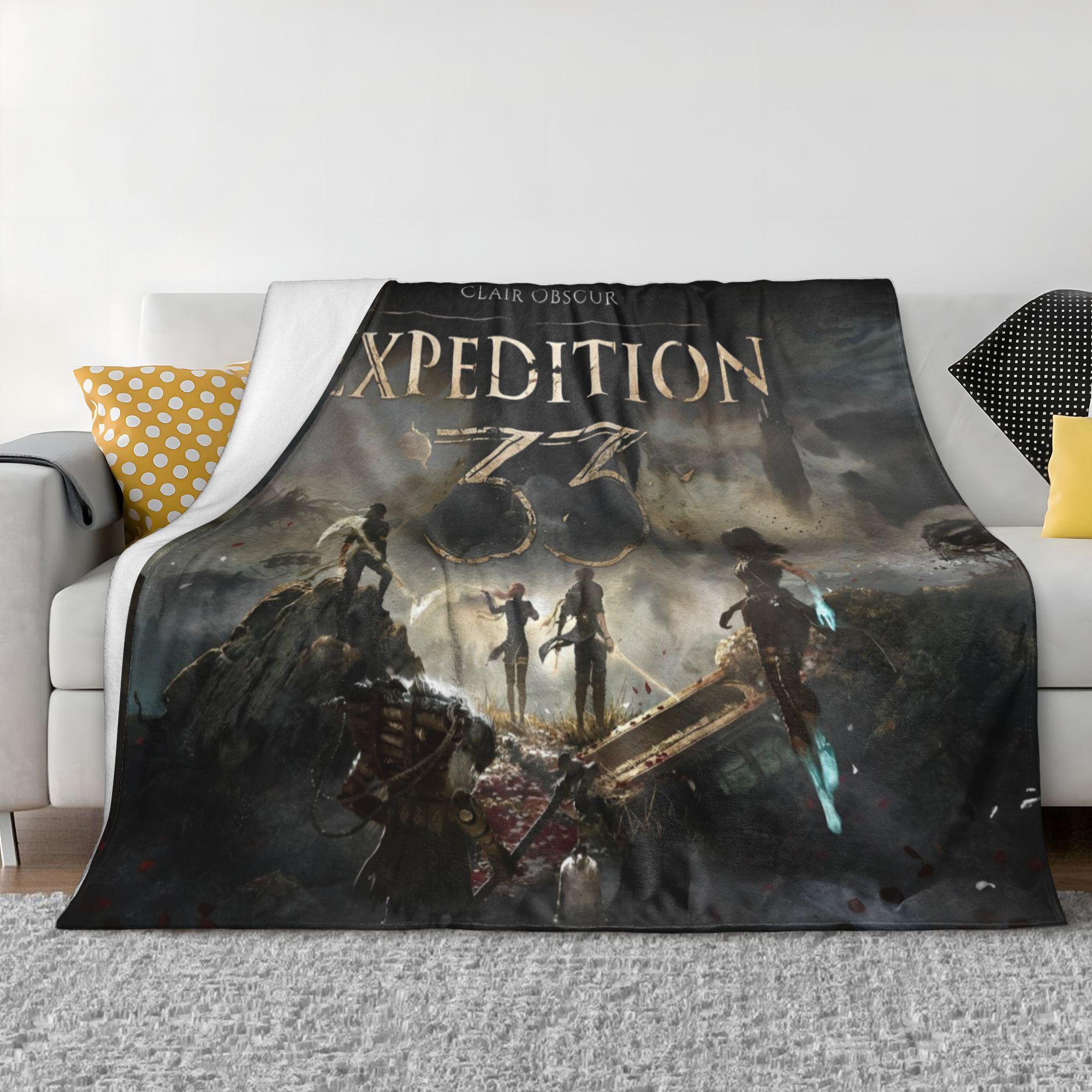 

Clair Obscur Expedition 33 Игровой плед Флис Летний Многофункциональный Супермягкий Плед для Кровати Офиса Одеяло 30x40in
