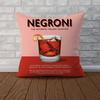 Negroni Cocktail Pillow Case For Car Sofa Decorative Home Doublesided Print Plush Square Throw Pillow Cushion Cover