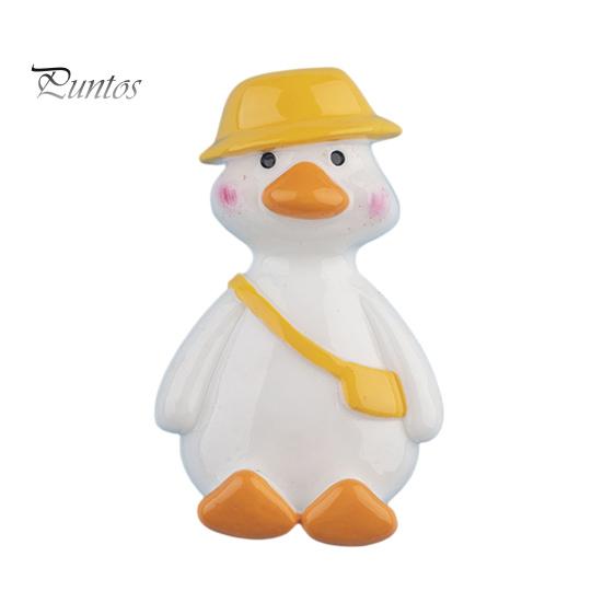 Fridge Magnet Resin Various Styles Lovely Crooked Neck Cartoon Duck Magnetic Decorative Craft Home Door Window 3D Sticker Household Supplies